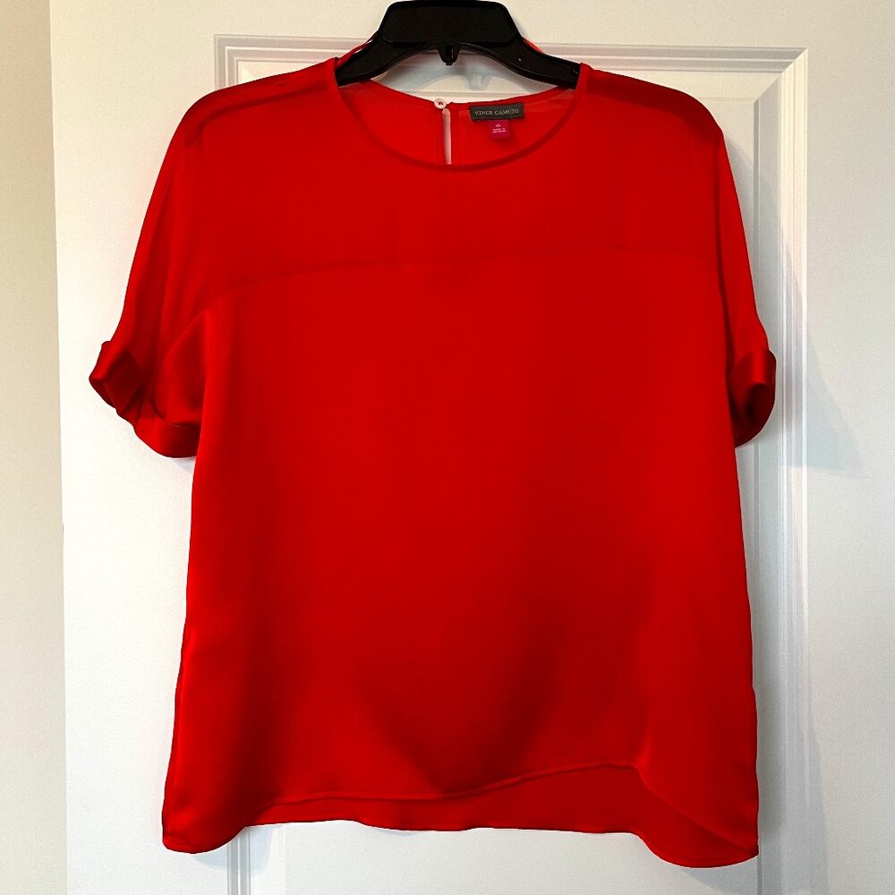 Vince Camuto Vivid Charm Red Top- Size XS